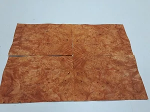 Burr Maple Wood Veneer - 4 NATURAL WOOD SHEETS - 215mm x 140mm - Picture 1 of 6