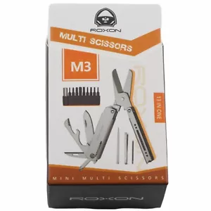 Roxon M3 14 in 1 Mini Multitool Scissors Blade Can Opener Tweezers Screwdriver - Picture 1 of 3