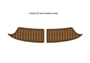 Cobalt 232 Swim Platform Step Pad Boat EVA Foam Faux Teak Deck Floor Mat - Picture 1 of 21