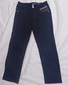 Sonoma Girls Good Life  Jegging 6 Regular Black With Silver Heart Accents  - Picture 1 of 10