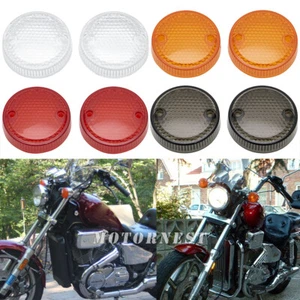 4x Turn Signal Lens Motorcycle For Honda Shadow Magna VF750C VLX 600 Spirit 1100 - Picture 1 of 42