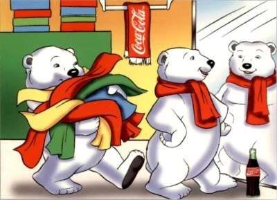 1996 Collect-A-Card Coca-Cola Polar Bears #42 Decisions - Decisions - Image 1 of 2