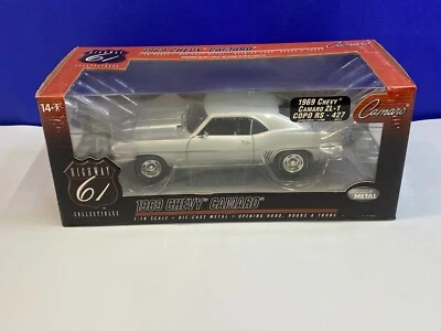 HIGHWAY 61 COLLECTIBLES 1/18 SILVER 1969 CHEVY CAMARO ZL 1 COP RS 427 1 OF 600 - Image 1 of 4