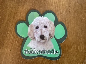 Goldendoodle Pawprint Car Magnet 5" Paw Print Auto Truck Decal Magnet - Picture 1 of 1