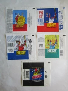 LOT 5 OPC O-PEE-CHEE-TOPPS- BOWMAN HOCKEY WAX PACK WRAPPER FROM THE 80'S - Picture 1 of 4
