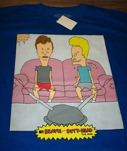 MTV BEAVIS AND BUTTHEAD On Couch T-Shirt LARGE NEW w/ TAG - Picture 1 of 4