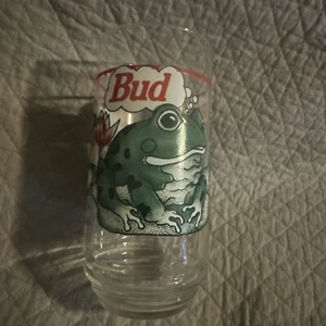 Vaso de beber Budweiser King of Beers 1995 de colección con tres ranas - Bud Weis Er - Imagen 1 de 6