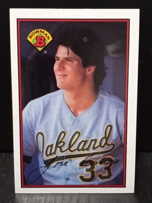 José Canseco 1989 Bowman Edición Coleccionista Tiffany Raro #201 Oakland Athletics  Foto 1 de 4