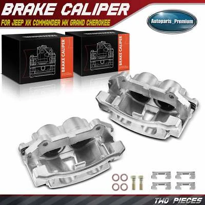 2 pinzas de freno delanteras con soporte para Jeep Grand Cherokee WK 05-10 Commander 06-10 Foto 1 de 4