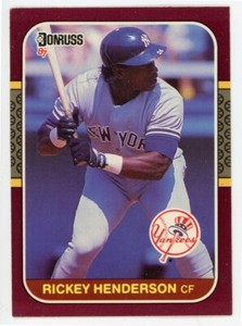 1987 DONRUSS "OPENING DAY" #248 RICKEY HENDERSON - NY YANKEES - FREE SHIPPING 