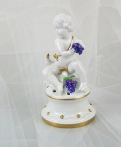 Volkstedt Art Deco Figur "Putto mit Trauben" und Vogel Figurine Figure 1 Wahl - Bild 1 von 6