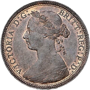 1887 Great Britain Half Penny NGC MS63 BN - Picture 1 of 4