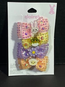 Claire's - Easter - Set of 4 Jeweled Hair Clips (Bows) - New! - Picture 1 of 3