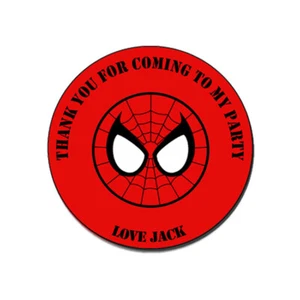Pegatinas personalizadas de cumpleaños de Spiderman fiesta de gracias bolsas de cono dulce rojas - Imagen 1 de 6