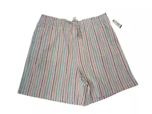 Terra & Sky hochtaillierte Leinenshorts in Übergröße - Bild 1 von 1