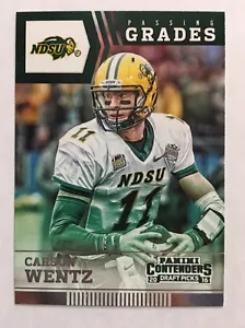 2016 PANINI CONTENDERS CARSON WENTZ DRAFT PICKS PASSING GRADES #8 - Picture 1 of 2