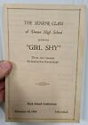 Dexter High School MO "Girl Shy" Play Program 1934 Katherine Kavanaugh NuGrape