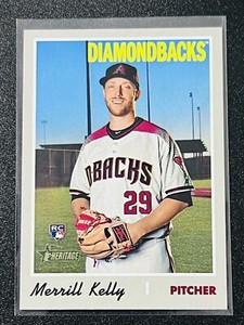 Merrill Kelly 2019 Topps Heritage High True Rookie Card #594 Sharp & Clean RC