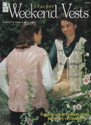 CROCHET WEEKEND VESTS 6 QUICK-STITCH DESIGNS - Image 1 of 2
