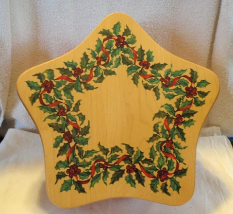 Longaberger 2001 Christmas Collection Shining Star Basket Liner 2 protectors Lid Cover