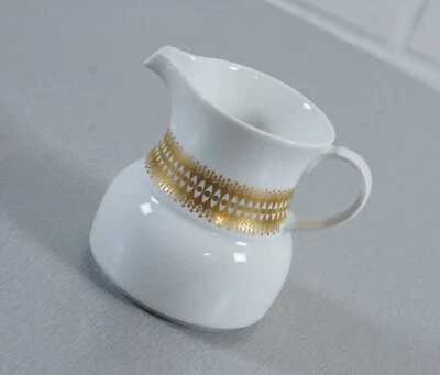 Pot à lait en porcelaine Thomas arrosoir à lait décor doré vintage années 60 70 - Photo 1/4