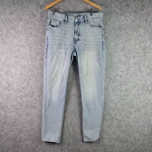 H&M Jeans Mens W33 L32 Blue Denim Slim Zip Fly Casual Button &Denim 5688 - Picture 1 of 15