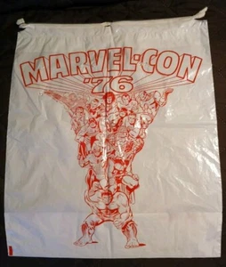 MARVEL COMICS CON '76 PLASTIC TOTE Convention Bag 1976 Vintage Spider-Man Hulk - Picture 1 of 13