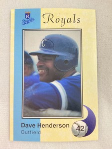 1994 Kansas City Life Insurance Royals Police Baseball Card-Dave Henderson