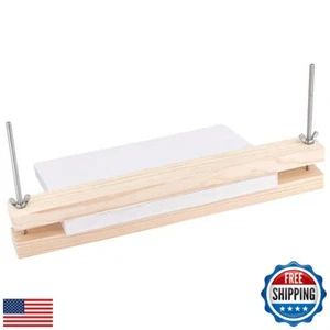 BENECREAT Wooden Bookbinding Press Large Press Bookbinder 15x1.5 Inch Flat Pa - Picture 1 of 5