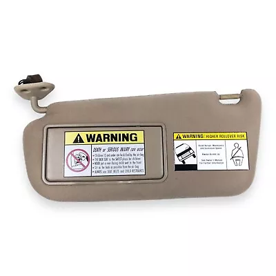 2001-2004 Hyundai Santa Fe Driver Left Side Sun Visor Lighted Tan Brown Cloth - Image 1 of 4