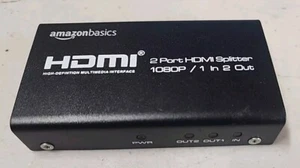 AmazonBasics HDMai 2 Port HDMI Splitter 1080p/ 1 in 2 Out - Picture 1 of 4