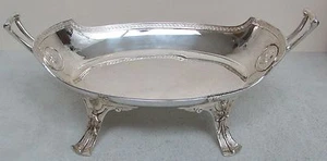 PLATO GORHAM 1885 DOBLE MEDALLÓN 4 PATAS LEVANTADAS PLATO DE PAN CON ASAS - Imagen 1 de 7