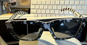 NEW PRADA 0PR15WS 54MM Black Talc Dark Grey Women's Sunglasses - Picture 1 of 3