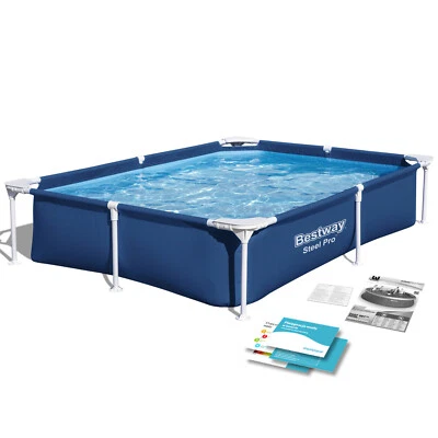 BESTWAY Frame Pool Gartenpool Schwimmbecken  Schwimmbad 221 x 150 x 43 cm - Bild 1 von 4