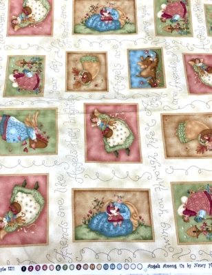 Angels Among Us Nancy Halvorsen Patchwork Cotton Fabric BT Half Y #12 - Image 1 of 4