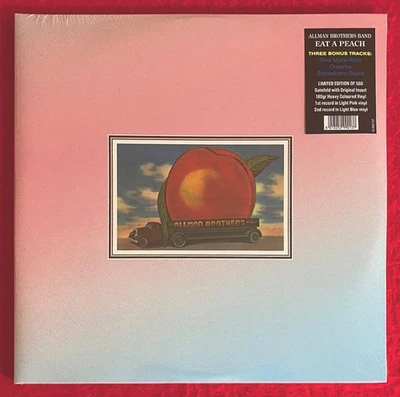Allman Brothers — Eat A Peach: ограниченный выпуск (500) на 2 пластинках розовый и синий винил - Изображение 1 из 2