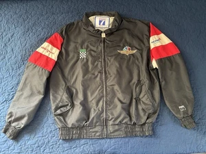 Vintage 80'S LOGO 7 EMBROIDERED INDY 500 FULL ZIP JACKET Large SIZE - Picture 1 of 18