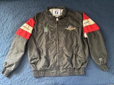 Vintage 80'S LOGO 7 EMBROIDERED INDY 500 FULL ZIP JACKET Large SIZE - Image 1 of 4