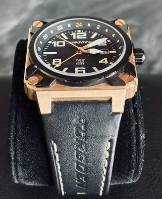 Reloj de piloto suizo Torgoen T26 Series T26106 — oro rosa/negro — sin usar Foto 1 de 3