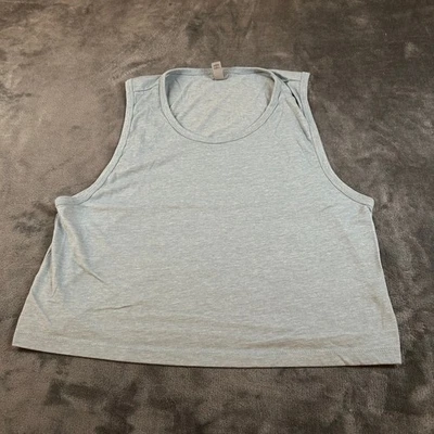 Next Level Apparel Blue Sleeveless Tank Top Cropped Casual Womens Extra Large - Image 1 of 4