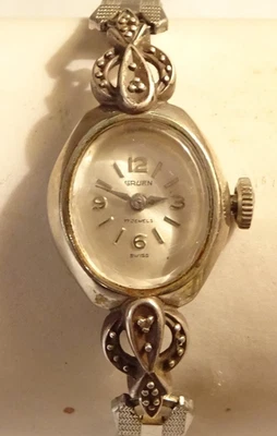 Reloj Pulsera Gruen 17J Damas Vintage Oro Blanco Relleno N225R Foto 1 de 4