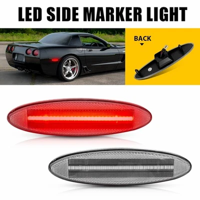 Rear Left Right & LED Bumper Side Marker Light For 1997-04 Chevrolet Corvette C5 - Image 1 of 4