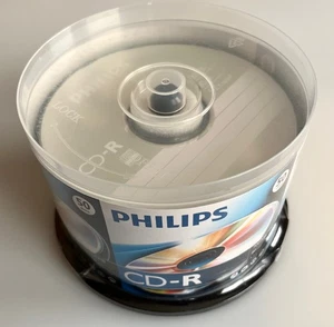 Phillips CD-R 700Mb 52x Blank Recordable Discs – New, Sealed (50 Pack) - Picture 1 of 5