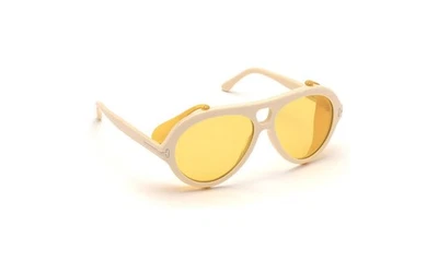 Gafas de sol Tom Ford Neughman FT0882 25E marfil blanco y amarillo 60 mm/nuevas/auténticas Foto 1 de 3