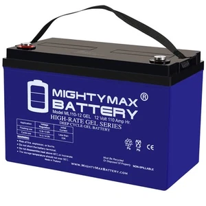Mighty Max 12V 110AH GEL Battery Compatible with Xantrex XW4024-120/240-60 - Picture 1 of 6