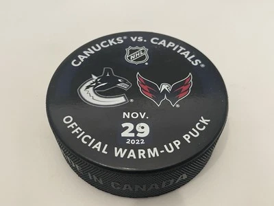 Disco de calentamiento oficial Vancouver Canucks vs. Washington Capitals 29 de noviembre de 2022 Foto 1 de 4