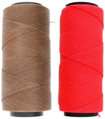 2 Knot It Waxed Polyester Cord 1mm Diameter 144M Spools (Cinnamon, Neon Pink) - Image 1 of 3