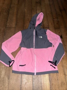 The North Face Fleecejacke Damen Medium rosa grau Kapuze durchgehender Reißverschluss - Bild 1 von 12