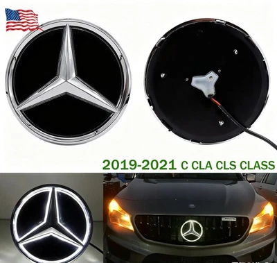 Led Light Grille 3D Star Emblem Fit For Mercedes-Benz E300 E350 CLA200 2019-21 Foto 1 de 4