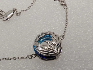 Pulsera de cristal de pájaro fénix de plata de ley 925 - 7" a 8,75" - Imagen 1 de 10